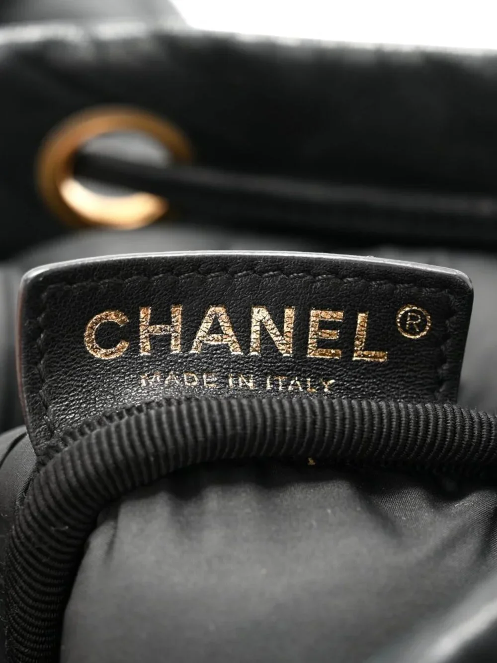 Chanel Iridescent Calfskin Quilted Chesterfield Backpack Black Shoulder Bag
